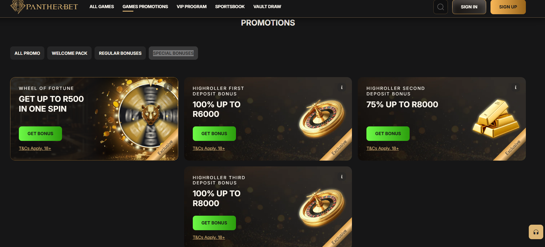 Pantherbet Special Bonus